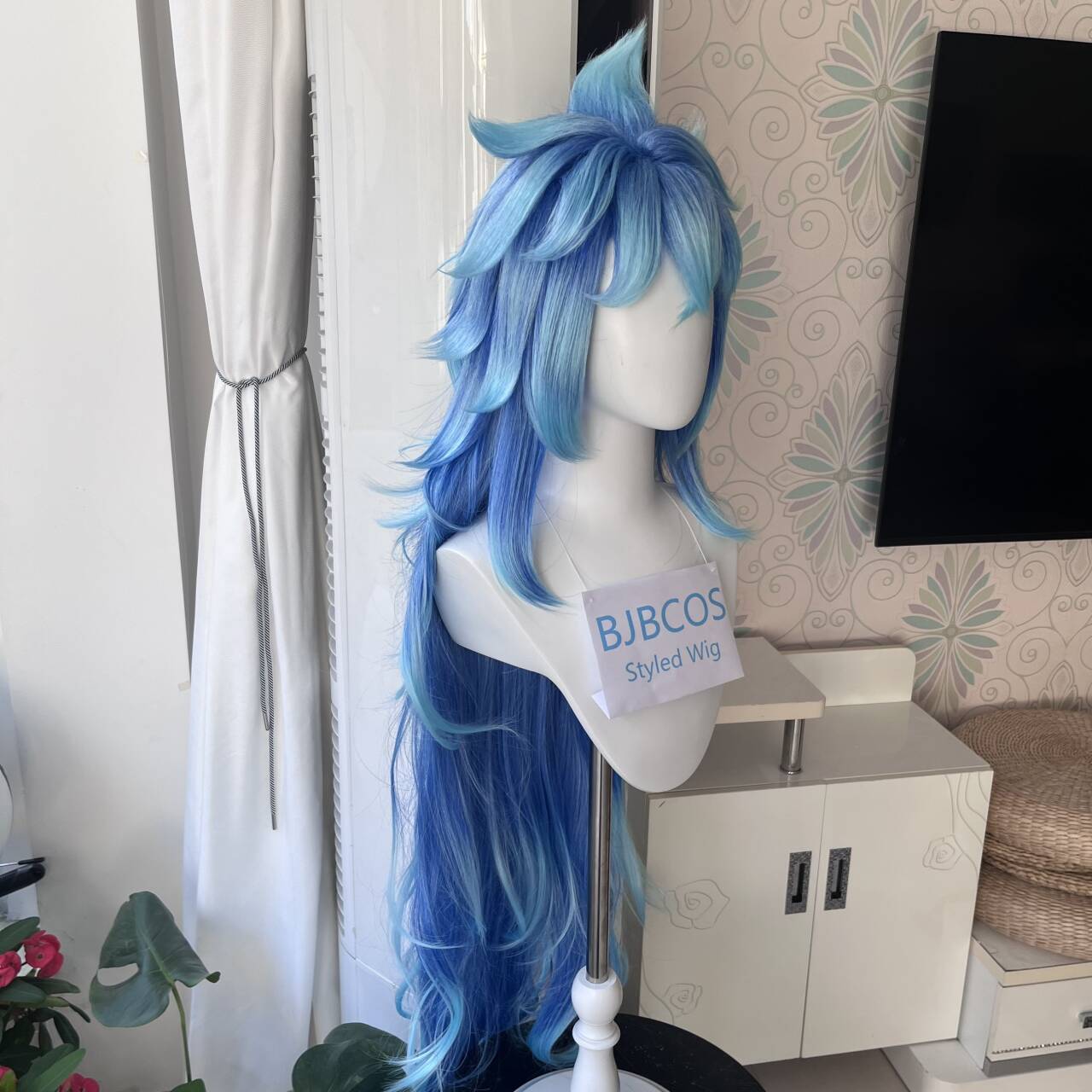 [วิกผมแฟชั่น]วิกผมคอสเพลย์ Idi - Anime Cosplay Blue Hair บทวิจารณ์และราคา