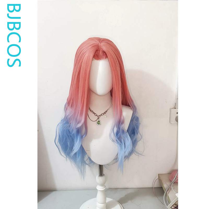 วิกผมที่จัดทรงแล้ว ‌ วิกคอสเพล - Anime Cosplay Blue Hair บทวิจารณ์และราคา